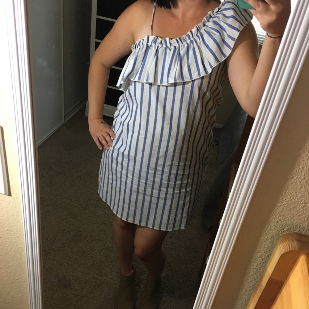One shoulder mini dress- closet clean out!
